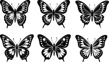 Butterfly silhouette vector illustration 