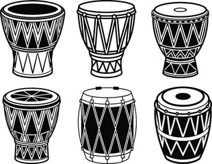 Drum silhouette vector illustration