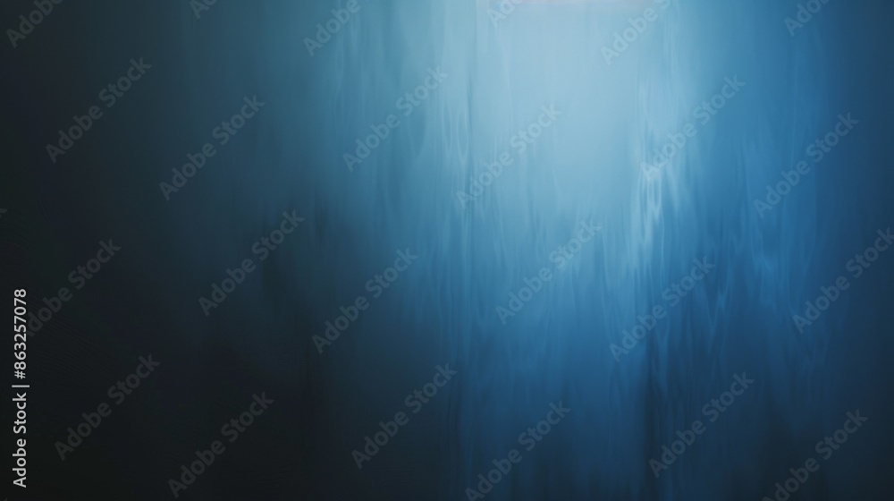 Poster abstract blue background with a light source creating a blurred effect.