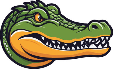 Majestic Alligator Head: Bold T-Shirt Artwork
