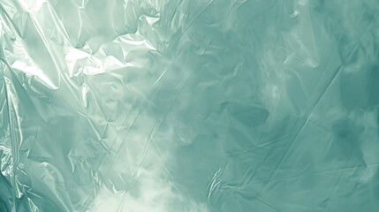 A crumpled plastic wrap texture overlay effect, showcasing a polyethylene material with light and shadow variations, creating an abstract, glossy surface appearance.