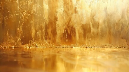 A luxurious golden background with rich, textured patterns, exuding warmth and opulence. The gold texture appears molten, with reflective surfaces adding depth.