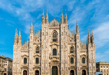 Fototapeta premium Milan Cathedral, front view. Milan, Lombardy, Italy
