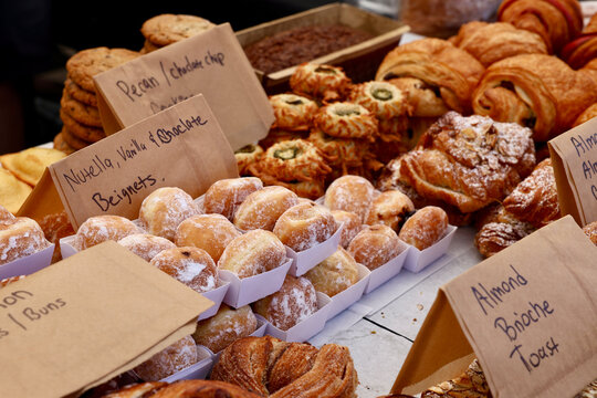 pastries for sale at the farmers market
