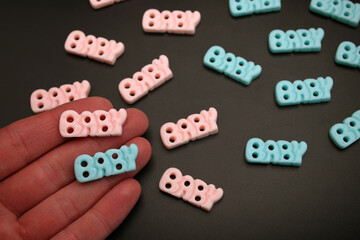Baby Pink and Blue Baby Shower Craft Supplies