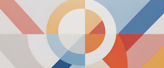 Obraz premium illustrazione con elementi geometrici a tema minimalista astratto contemporaneo