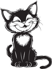 cat vector kitten icon logo cartoon character illustration doodle Cat Vector white Background
