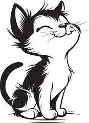cat vector kitten icon logo cartoon character illustration doodle Cat Vector white Background