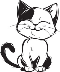 cat vector kitten icon logo cartoon character illustration doodle Cat Vector white Background