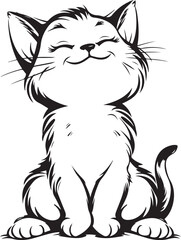cat vector kitten icon logo cartoon character illustration doodle Cat Vector white Background