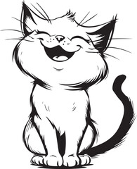 cat vector kitten icon logo cartoon character illustration doodle Cat Vector white Background