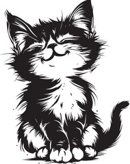 cat vector kitten icon logo cartoon character illustration doodle Cat Vector white Background