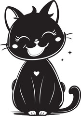 cat vector kitten icon logo cartoon character illustration doodle Cat Vector white Background