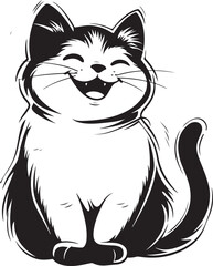 cat vector kitten icon logo cartoon character illustration doodle Cat Vector white Background