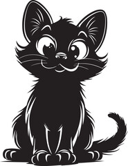 cat vector kitten icon logo cartoon character illustration doodle Cat Vector white Background