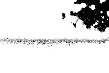 Distress urban used texture. Grunge rough dirty background. Brushed black paint cover. Overlay aged grainy messy template. Renovate wall scratched backdrop. Empty aging design element. EPS10 vector.