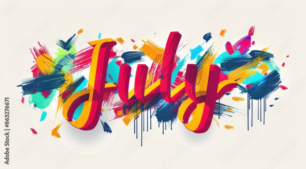 Poster colorful text 