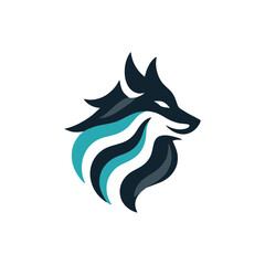 wolf logo design icon template