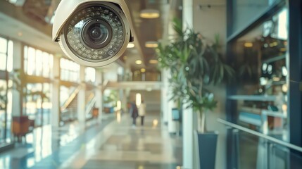 Obraz premium building office camera cctv security system alertness control electronics industry guard lens looking privacy protection safety secrecy technology.