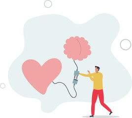 empathy or social skill, self control or balance concept.