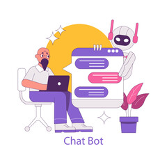 phygital. Flat Vector Illustration