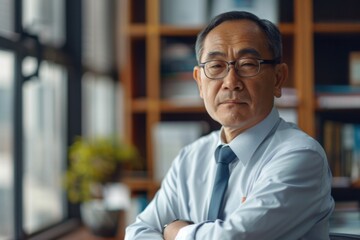 Fototapeta premium Portrait of a middle aged male accountant