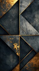 A black and gold design with a gold border