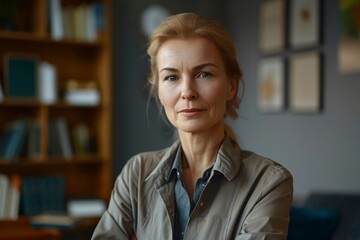 Portrait of a middle aged female accountant