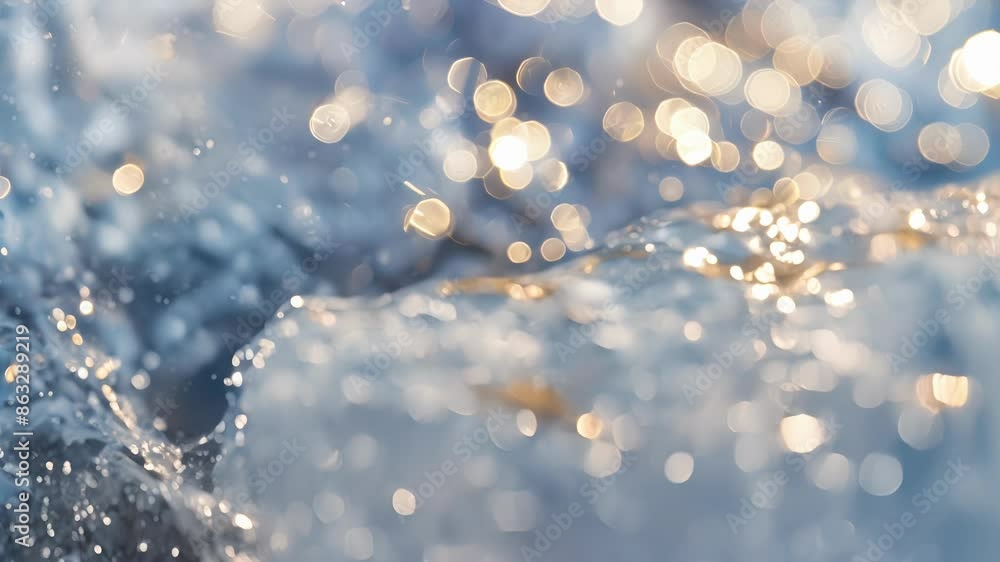 Poster the smooth surface of the ice gleams with a polished sheen reflecting the surrounding light in a daz