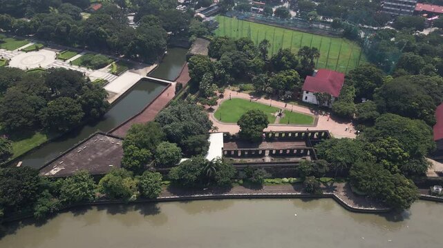 The Baluarte de Santa Barbara bastion, a historic landmark located on the bank of Pasig river in Manila, Philippines. 