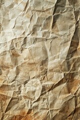A close-up shot of a crumpled piece of paper, with creases and folds visible