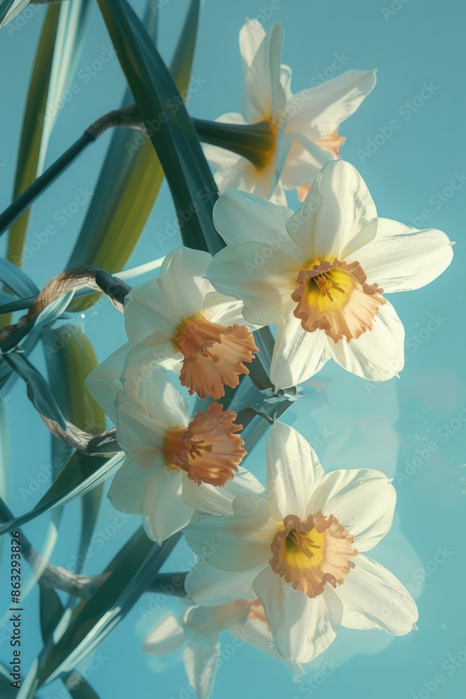 Aufkleber a close-up view of a bouquet of flowers arranged in a decorative vase
