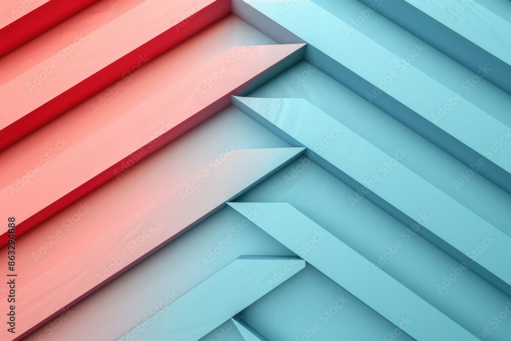 Poster a detailed view of a colorful wall with red and blue elements