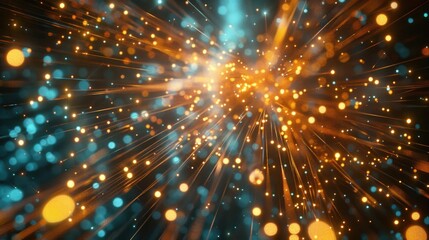 Naklejka premium A creative display of lights suspended in mid-air