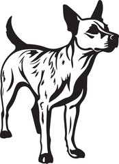 A lovely dog silhouette vector art illustration