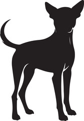 A lovely dog silhouette vector art illustration