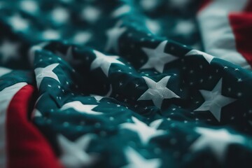 Closeup of a digital banner with patriotic themes and 4th of July announcements, with space for text