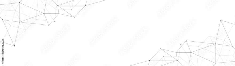 Aufkleber Abstract technology background. Plexus mesh backdrop. Vector