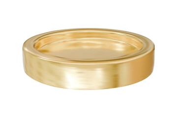 Realistic Golden coin. Isolated gold money.