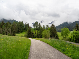 Landscape in Villnoess Valley in South Tyrol