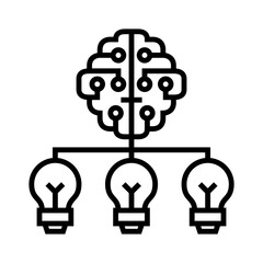 AI Ideas Line Icon