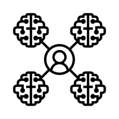 Machine Learning Line Icon