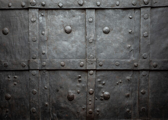 Fototapeta premium the old iron lid of old chest