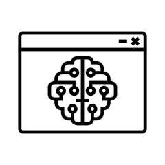 Browser Ai Line Icon