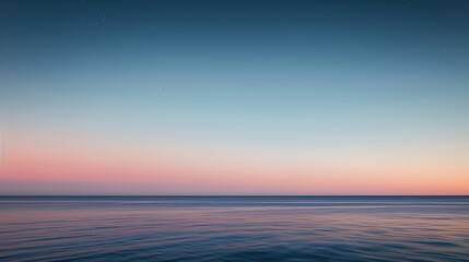 Serene Ocean Horizon at Sunset with Gentle Ripples.