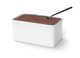 blank açaí box with açaí inside, for mockup creation