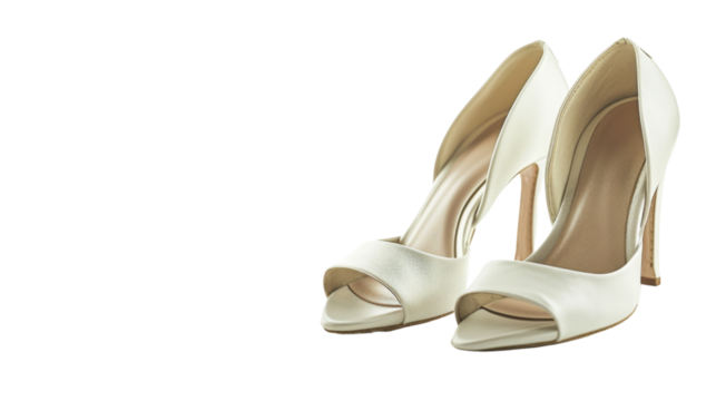 Ladies peep toe heels sandal on transparent background - Powered by Adobe