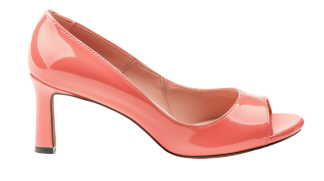 Ladies peep toe heels sandal on transparent background - Powered by Adobe