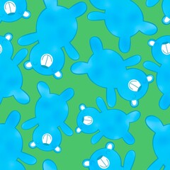 Cartoon animals seamless cute bears pattern for wrapping paper and fabrics