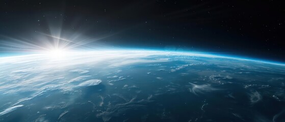 Highdefinition shot of a space elevator capsule ascending through the atmosphere, with ample copy space